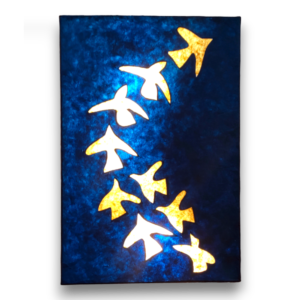 Panel de luz: "El vuelo"( homenaje a Matisse )