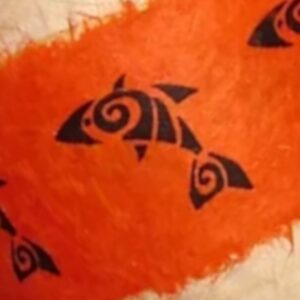 Ovalada con guarda de peces étnicos - Imagen 2
